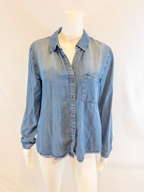 cloth & stone Light Blue Denim Button-Up Shirt